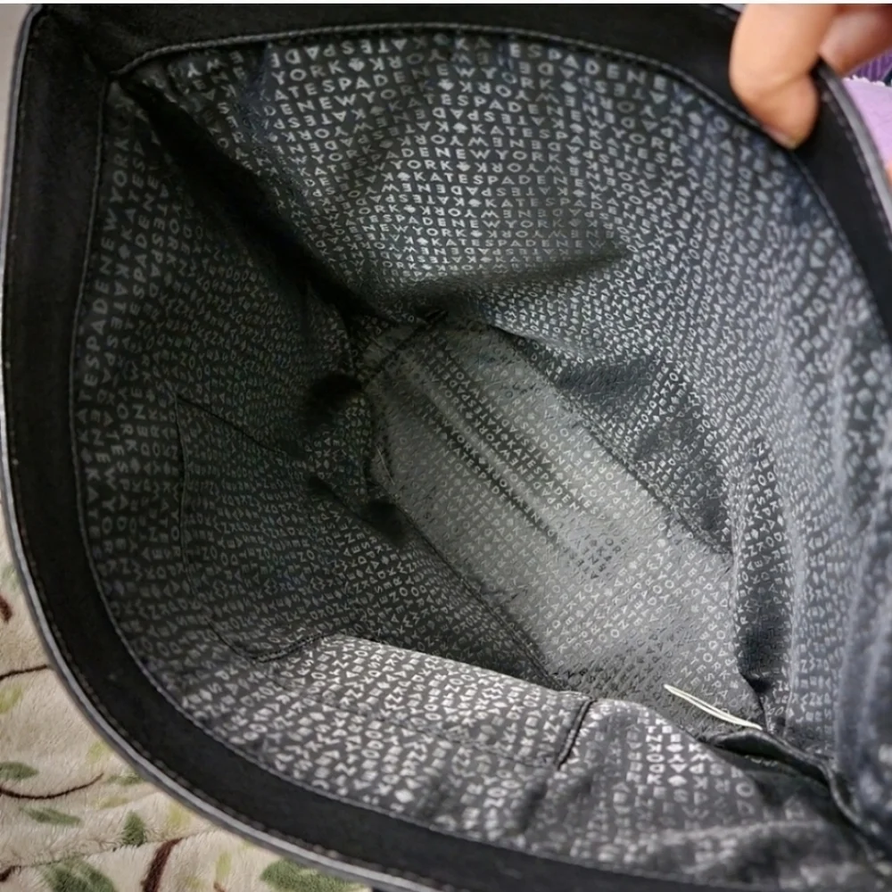 Kate Spade Salinas Place black full sequin open tote bag